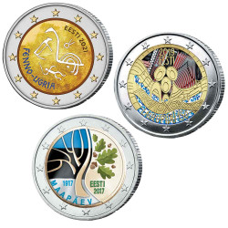 Lot 3 x 2 Euro Estonie...