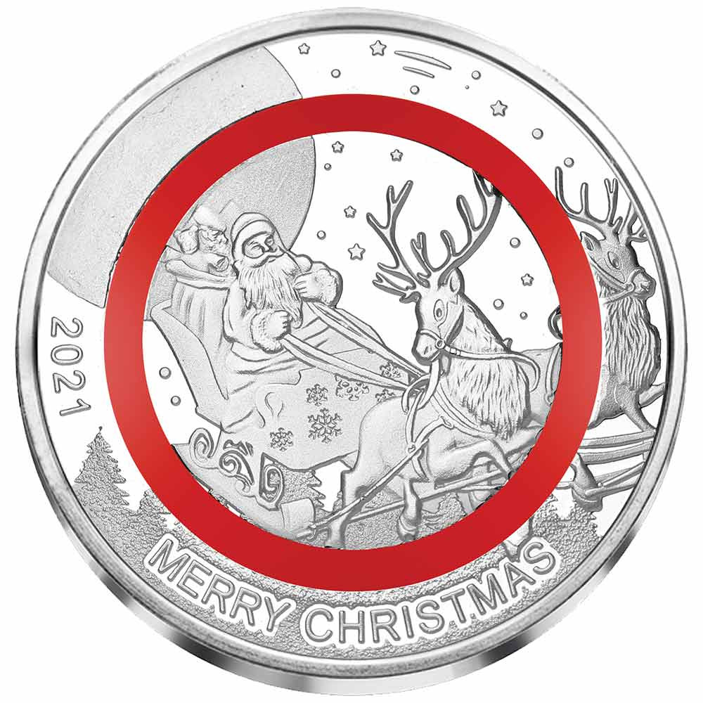 ½ Dollar Cupronickel Fiji 2021 - Père Noël