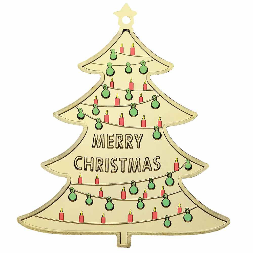 2 Cedis Ghana 2021 colorisée - Sapin de Noël