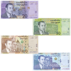 4 Billets Maroc 2002-2005