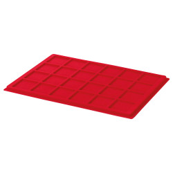 Plateau en velours rouge 27 mm