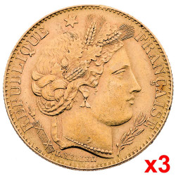 Lot 3 x 10 Francs Cérès...