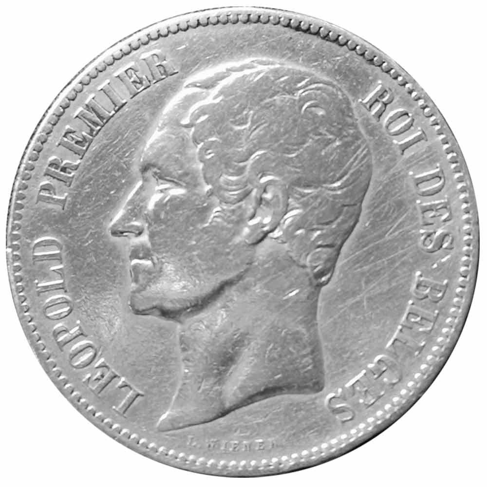 5 Francs Argent Belgique - Léopold Ier (1831-1865)