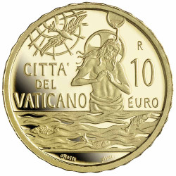 10 Euro Or Vatican BE 2021 - Baptême
