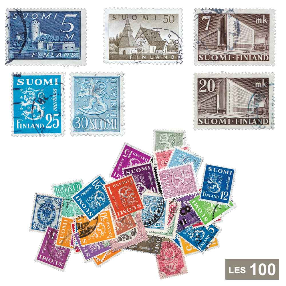 100 timbres Finlande