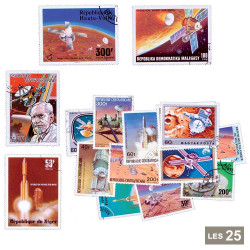 25 timbres Cosmos Mars
