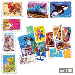 100 timbres France en euro