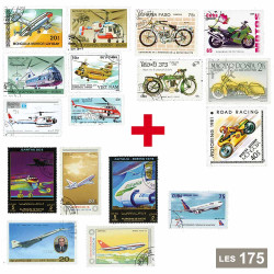 Le lot des 175 timbres...