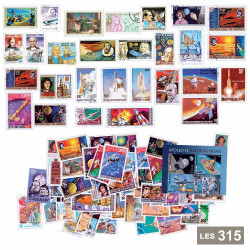 Lot de 315 timbres Les grandes découvertes