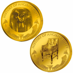 Lot 2 x 10 Dollars Or - Reine Touya 2012 + Le Trône de Toutankhamon 2015
