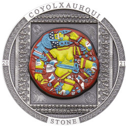 20 Dollars Argent 2021 colorisée - Monolithe de Coyolxauhqui