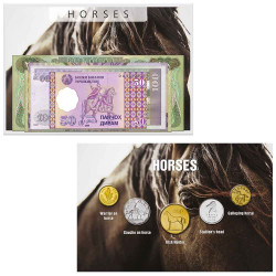 Lot de monnaies thème chevaux