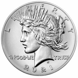 1 Dollar Argent USA BU 2021 - “Peace“ - 100e Anniversaire