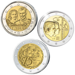 Lot 3 x 2 Euro BU-BE 2021