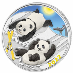 10 Yuan Argent Chine 2022 colorisée - Panda