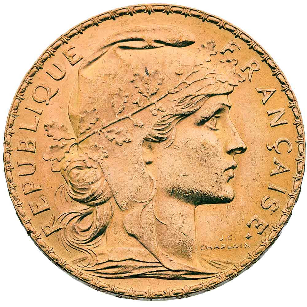 20 Francs Or Marianne IIIe République 1900