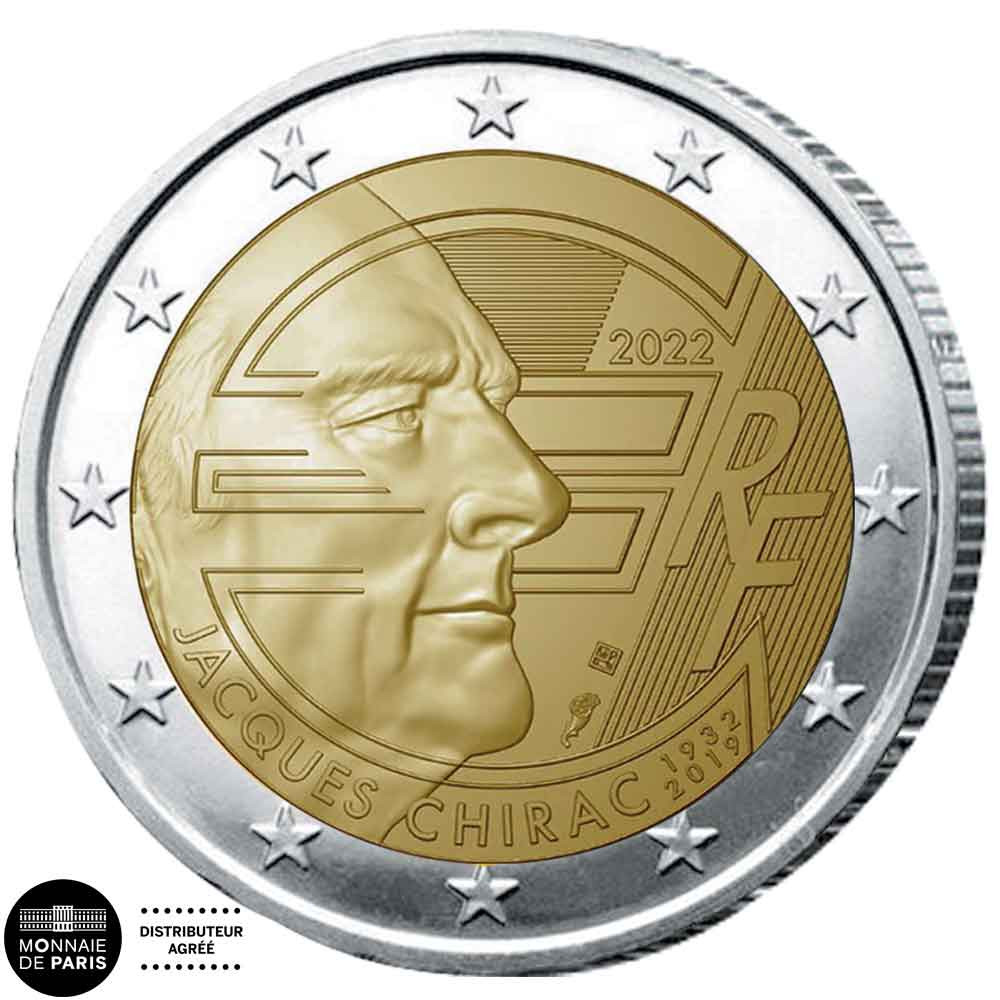 Piece 2 Euros De Gaulle 2020 Valeur 2 Euro France BE 2022 - Jacques Chirac