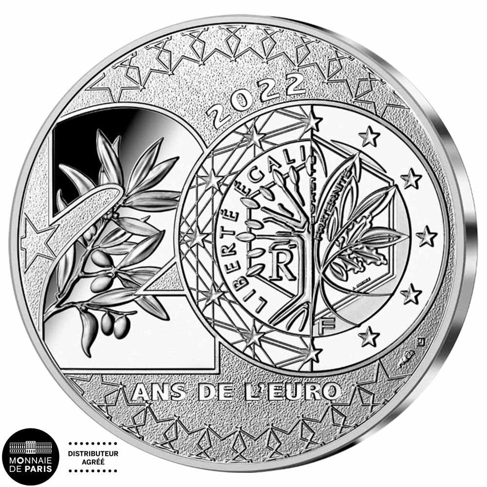 100 Euro Argent France 2022 - 20 ans de l’Euro