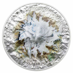 25 Dollars Argent BU 2021 colorisée - Le Mont Elbrus
