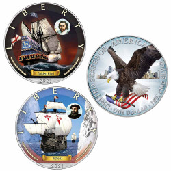 Lot 3 x 1 Dollar Argent USA...