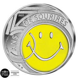 10 Euro Argent France 2022 colorisée - 50 ans du Smiley