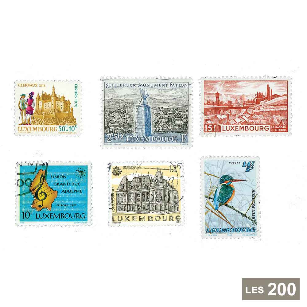 200 timbres Luxembourg Grands formats