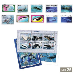 25 timbres Baleines