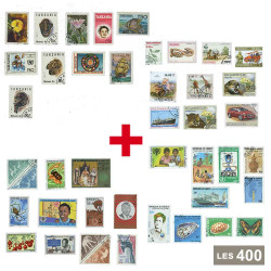 Lot de 400 timbres Afrique...