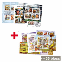 Lot de 35 blocs-feuillets...