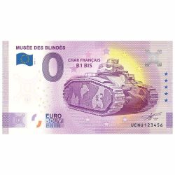 Billet Souvenir 0 Euro - Musée des Blindés