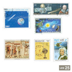 25 timbres Comète de Halley