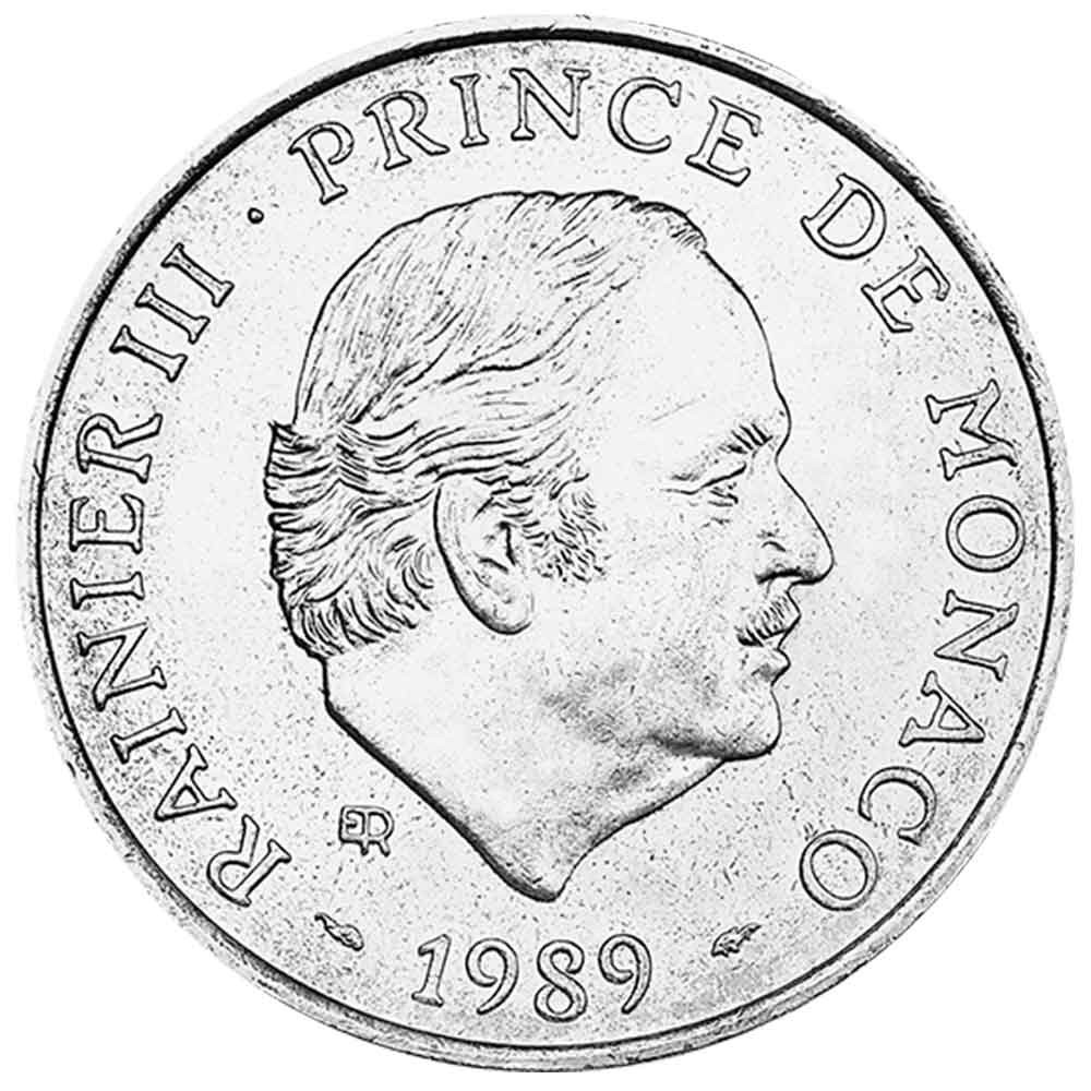 Valeur Pièce De 100 Francs Argent 1989 100 Francs Argent BE Monaco 1989 - Rainier III – Prince de Monaco