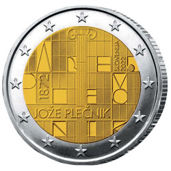 2 Euro Slovénie BE 2022 - 150 ans Jože Plecnik