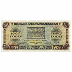 1000 Kuna Croatie 1943