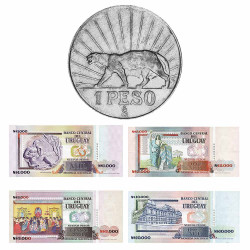 Lot des monnaies Uruguay
