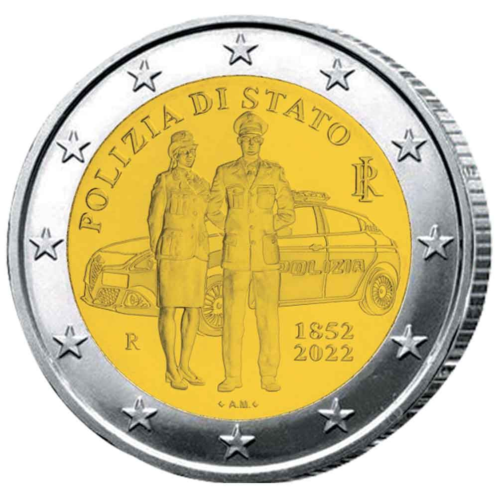 2 Euro Italie 2022 - Police nationale italienne