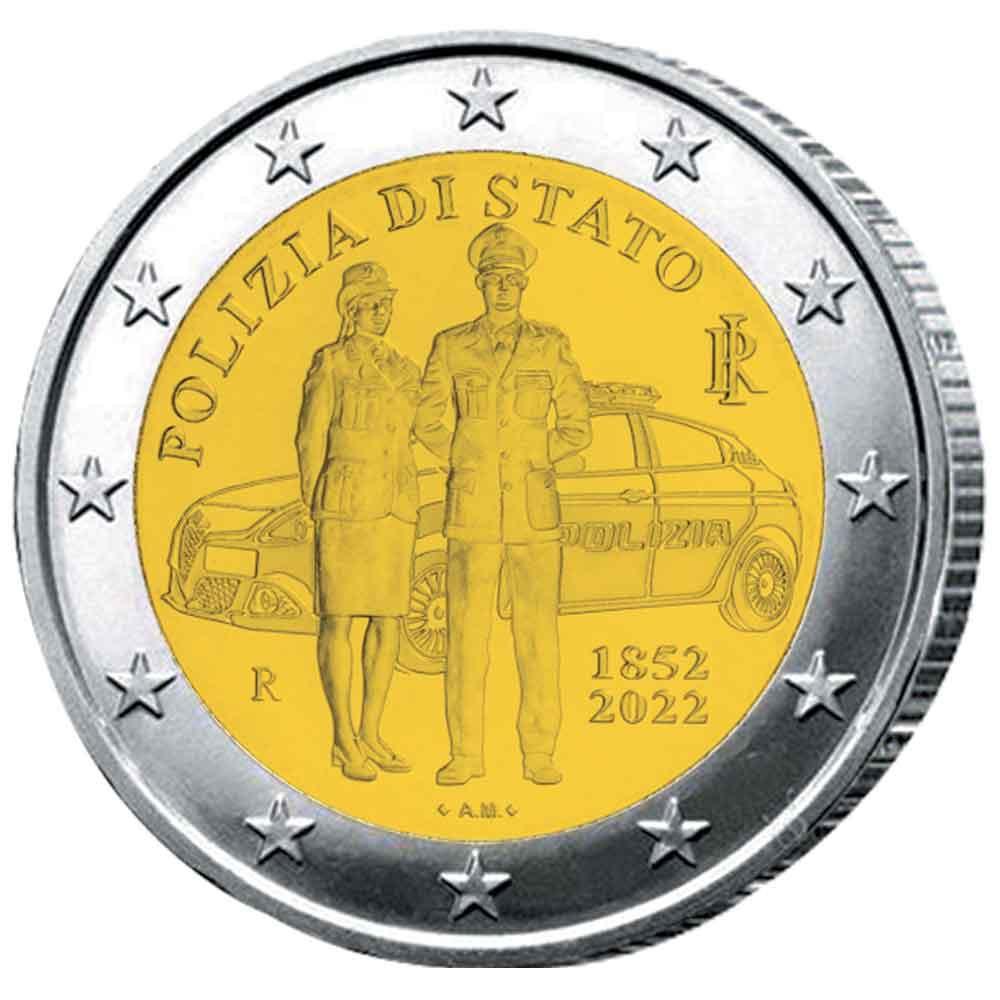 2 Euro Italie BU 2022 - Police nationale italienne