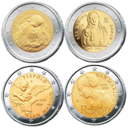 Lot 4 x 2 Euro Saint-Marin...