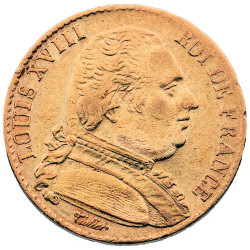20 Francs Or Louis XVIII -...