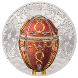 1000 Togrog Argent Mongolie BE 2022 - Œuf de Fabergé "Bouton de rose"