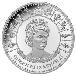 5 Dollars Argent Tokelau BE 2022 - Jubilé de platine de la Reine Elisabeth II