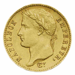 20 Francs Or Napoléon Ier - Avers Empire 1814 A
