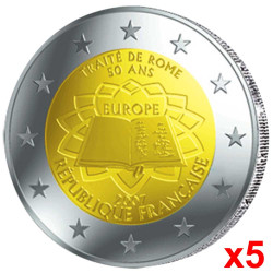 5 x 2 Euro commémorative...