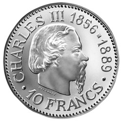 10 Francs Argent Monaco FDC...