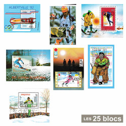 25 Blocs-feuillets JO hiver