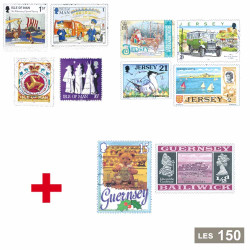 Lot de 150 timbres Grande...