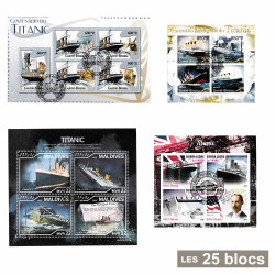 25 Blocs-feuillets Titanic