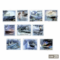 25 timbres Paquebots