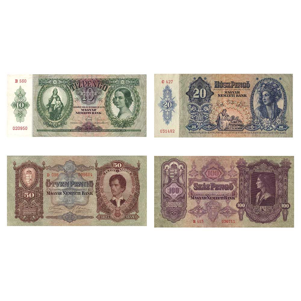 5 Billets Pengö Hongrie 1930-1941