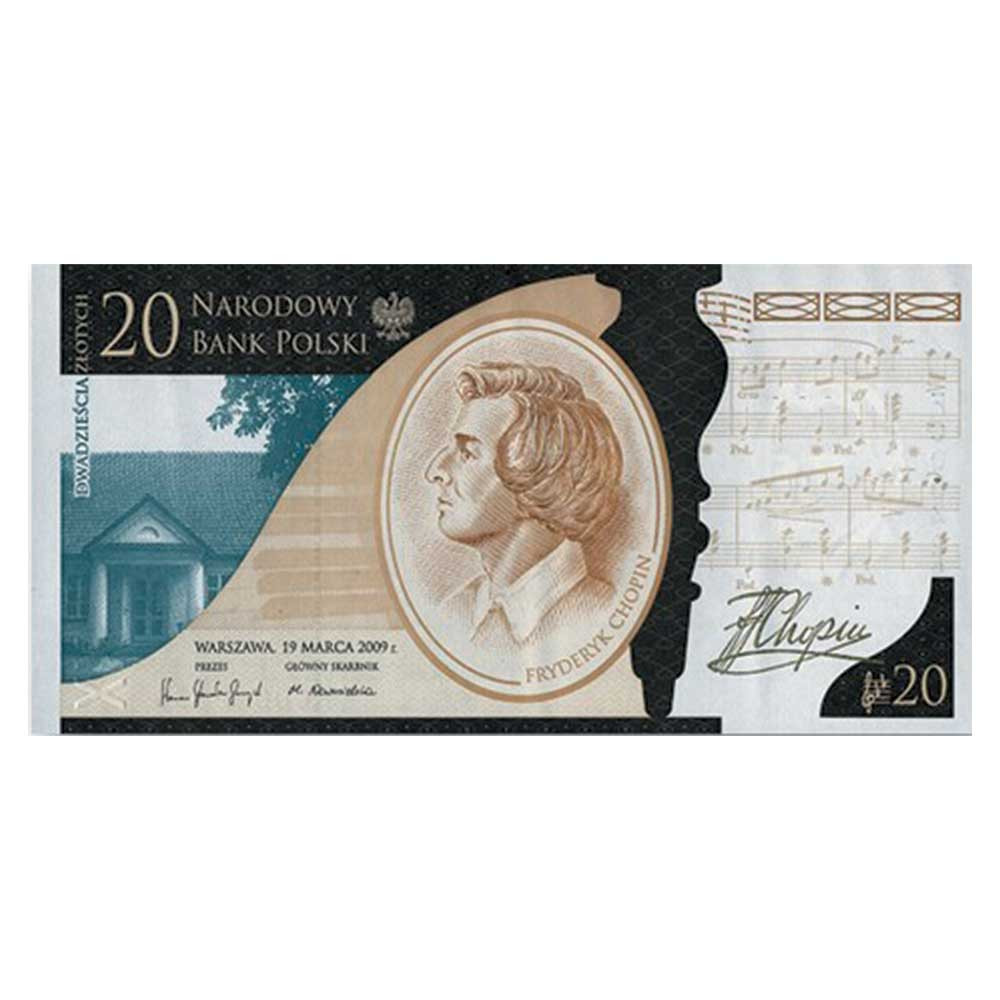 20 Zlotych Pologne - Frédéric Chopin